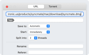 The second step to use Folx download manager