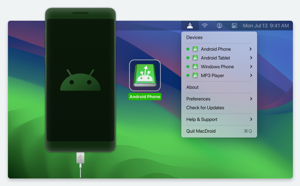 Mount Android as a drive on Mac
